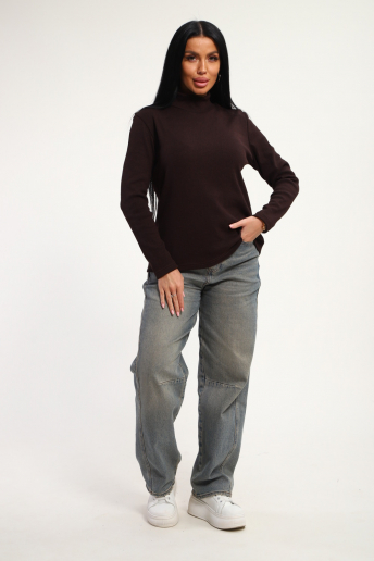 Женская водолазка 74721 / шоколадный