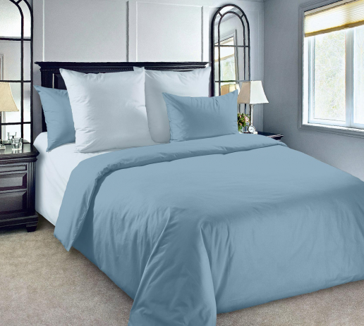 Ткань перкаль Гладкокрашеный / Голубой (компаньон 235 см)