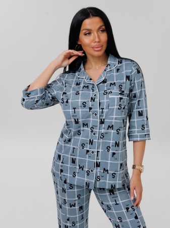 Женский костюм К-132(К) / Серый (буквы)