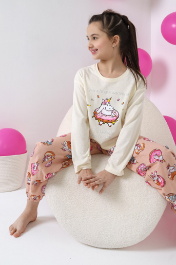 Пижама для девочки Единопончик-1 / молочный