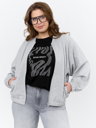 Женский бомбер Нео-1 БО-004 / серый меланж