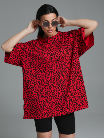 Женская футболка Ирбис / Красный