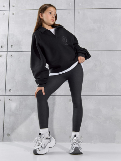 Брюки для девочки Силаник-1 / чёрный