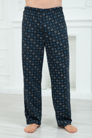 Брюки (макси) домашние мужские из кулирки / темно-серый