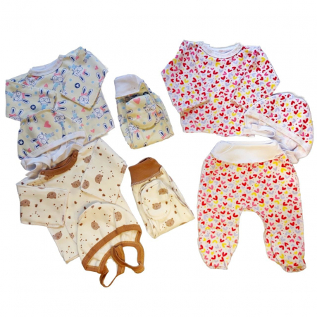 Детский комплект распашонка трансформер, ползунки на рибане КМП_2ПР_РП_ФП