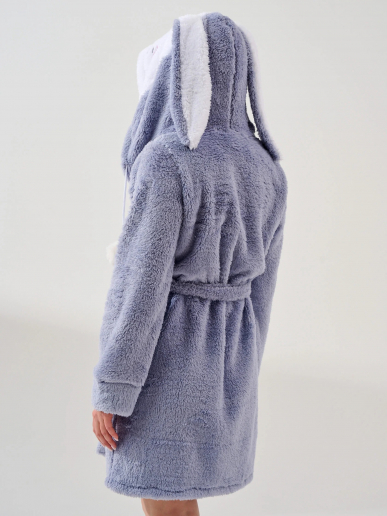 Женский халат "Заяц Аниме" 2023-Вф / Сиреневый