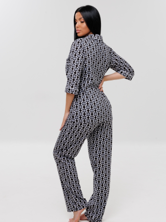 Женский костюм К-132(К) / Серый (круги)