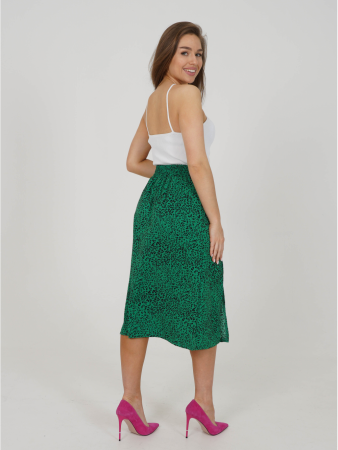 Женская юбка Хельга / Леопард зеленый