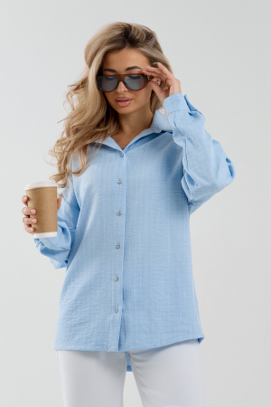 Женская рубашка 36987 / голубой