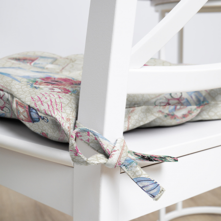 Подушка для стула "Самойловский текстиль" с тафтингом 40/40 История открыток