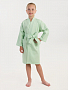 Детский вафельный халат / мятный