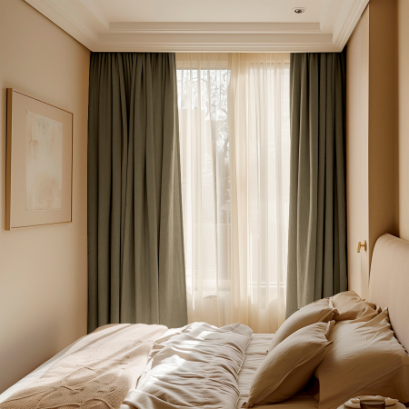 Комплект штор "Волшебная Ночь" Текстурный Блэкаут / Мокко