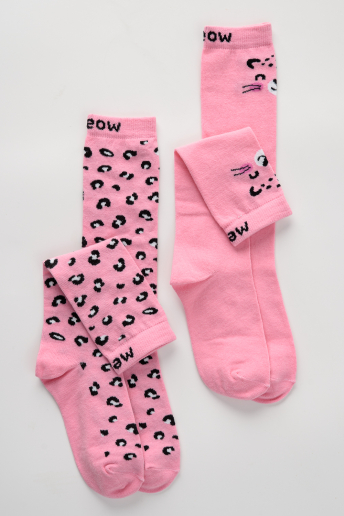 Детские гольфы Пантера (набор 2 пары) / розовый