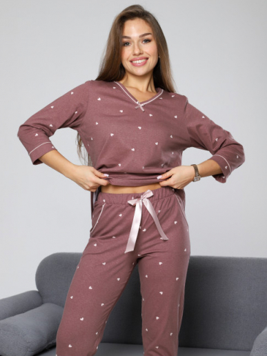 Женская пижама П-150 / сердечки