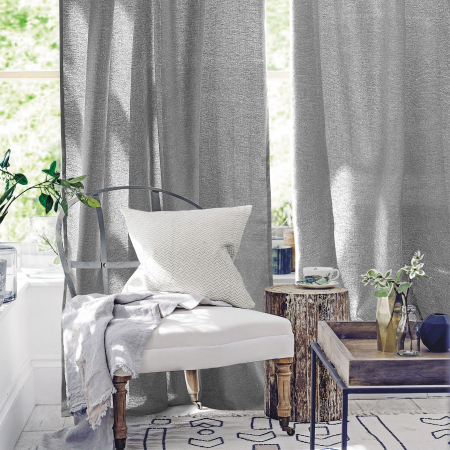 Комплект штор "Волшебная Ночь" Рогожка / Базальт