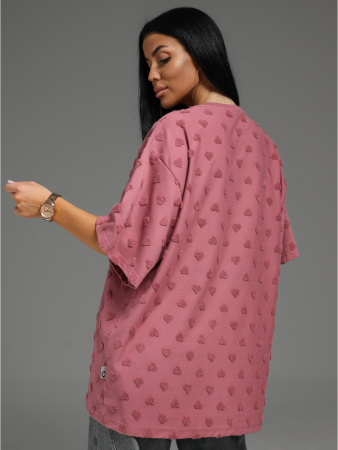 Женская футболка Ирбис / Махра, сухая роза сердечки