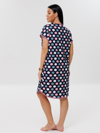 Женский халат Х-154(К) / Розовый (горох)